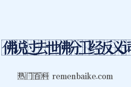 佛说过去世佛分卫经反义词是什么意思的图片